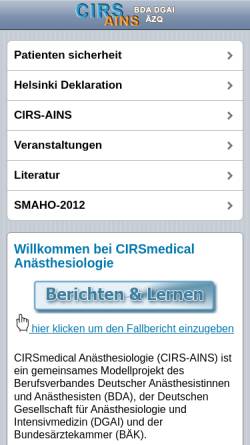 Vorschau der mobilen Webseite www.cirs-ains.de, CIRS-AINS