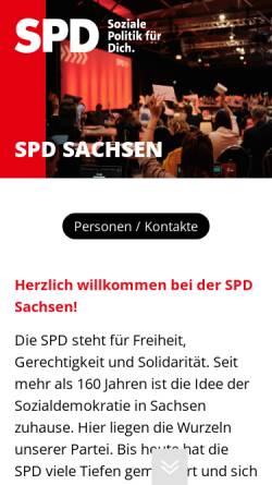 Vorschau der mobilen Webseite www.spd-sachsen.de, SPD Sachsen