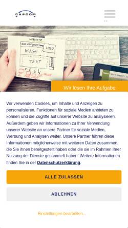 Vorschau der mobilen Webseite www.capcom.de, CAPCom AG