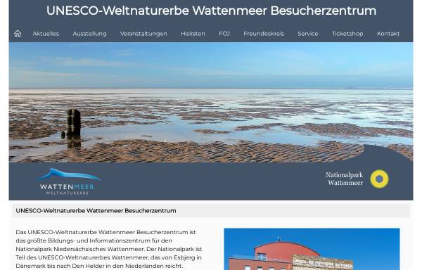 Vorschau von www.wattenmeerhaus.de, Nationalparkzentrum Wilhelmshaven - Das Wattenmeerhaus
