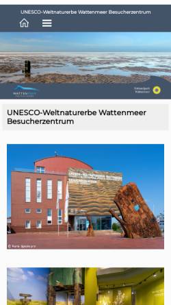 Vorschau der mobilen Webseite www.wattenmeerhaus.de, Nationalparkzentrum Wilhelmshaven - Das Wattenmeerhaus