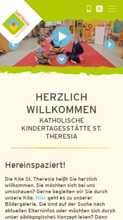 Vorschau der mobilen Webseite www.kita-st-theresia.de, Kindertagesstätte Sankt Theresia, Grafenwöhr
