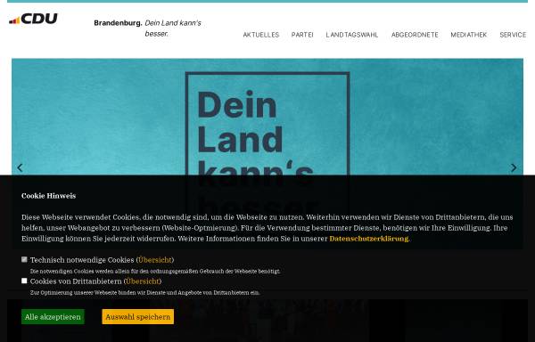 Vorschau von www.cdu-brandenburg.de, CDU Brandenburg