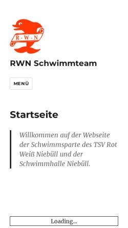 Vorschau der mobilen Webseite www.rwn-schwimmteam.de, TSV RWM-Schwimmteam