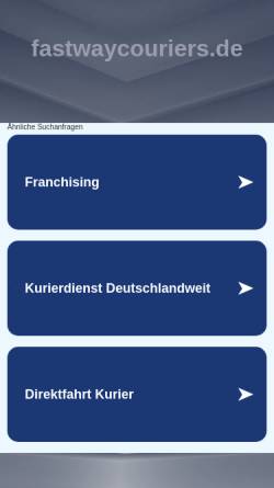 Vorschau der mobilen Webseite www.fastwaycouriers.de, Fastway Couriers Allgau Mayer and Reiter Logistik GbR