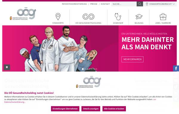 Vorschau von www.gespag.at, Gespag - Oberösterreichische Gesundheits- und SpitalsAG