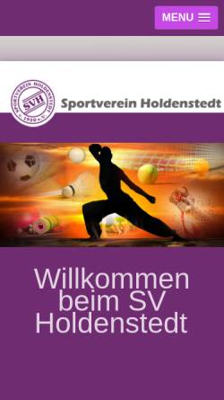 Vorschau der mobilen Webseite www.sportverein-holdenstedt.de, Sportverein Holdenstedt v. 1920 e.V.