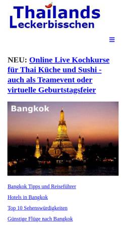 Vorschau der mobilen Webseite www.leckerbisschen.de, Thailands Leckerbisschen