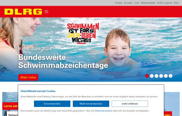 Vorschau von www.dlrg.de, Deutsche Lebens-Rettungs-Gesellschaft e.V. (DLRG)
