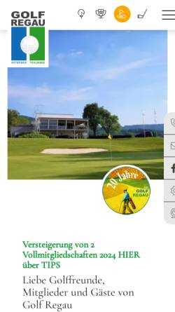 Vorschau der mobilen Webseite www.atterseegolf.at, Golfclub Attersee-Traunsee