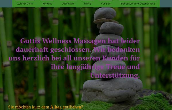 Vorschau von www.guttis-wellness-massagen.de, Guttis Wellness Massagen