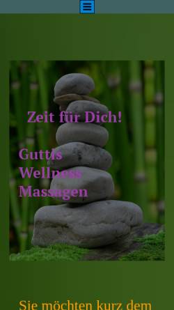 Vorschau der mobilen Webseite www.guttis-wellness-massagen.de, Guttis Wellness Massagen