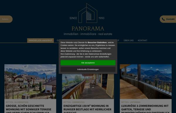 Vorschau von www.panorama.bz.it, Panorama Immobilien KG