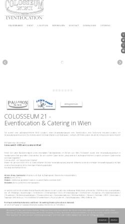 Vorschau der mobilen Webseite www.colosseum21.at, Event- und Catering-Park GmbH