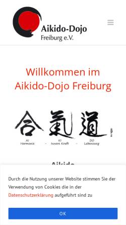 Vorschau der mobilen Webseite aikido-dojo-freiburg.de, Aikido Dojo Freiburg e. V.