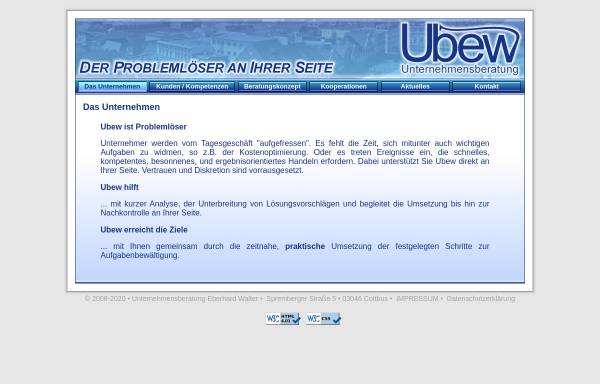 Vorschau von www.beratung-walter.de, Ubew - Unternehmensberatung Eberhard Walter