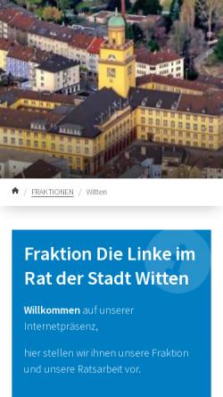 Vorschau der mobilen Webseite www.dielinke-en.de, DIE LINKE. Fraktion im Rat Witten