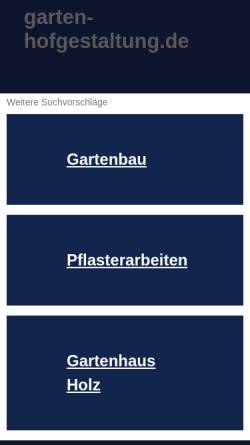 Vorschau der mobilen Webseite www.garten-hofgestaltung.de, Garten- und Hofgestaltung Horst Schlotterbeck