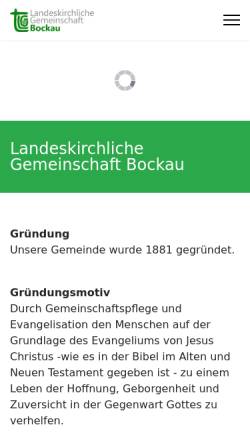 Vorschau der mobilen Webseite www.lkg-bockau.de, Landeskirchliche Gemeinschaft Bockau