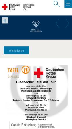 Vorschau der mobilen Webseite drkgladb1.drk-hosting.de, Deutsches Rotes Kreuz, DRK