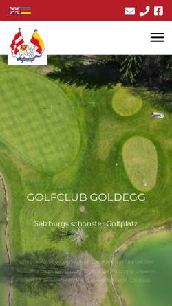Vorschau der mobilen Webseite www.golfclub-goldegg.com, Golfclub Goldegg