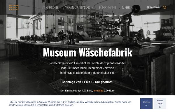 Vorschau von www.museum-waeschefabrik.de, Museum Wäschefabrik