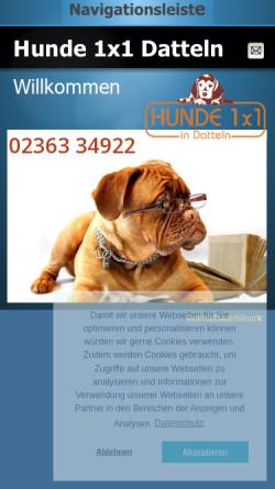 Vorschau der mobilen Webseite www.hundeschule-backes.de, Ulrike Backes, Hundeschule für Halter und Hund