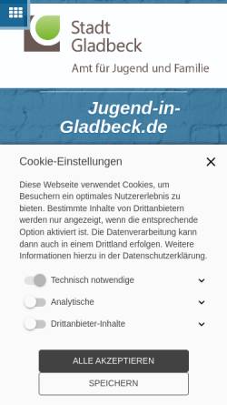 Vorschau der mobilen Webseite jugendrat-gladbeck.de, Jugendrat Gladbeck