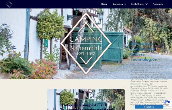 Vorschau von www.camping-nahemuehle.de, Campingplatz Nahemühle