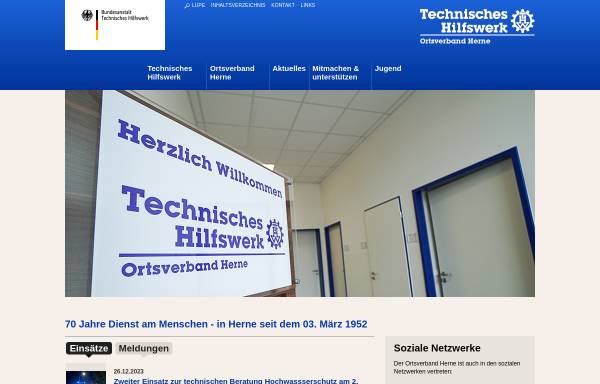 Vorschau von www.thw-herne.de, THW OV Herne