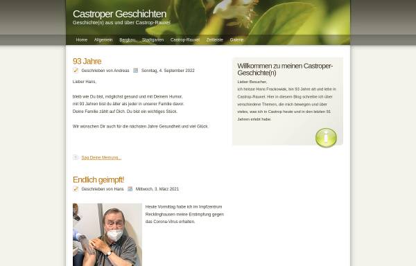 Vorschau von www.castroper-geschichten.de, Castroper Geschichten - Geschichte(n) aus und über Castrop-Rauxel