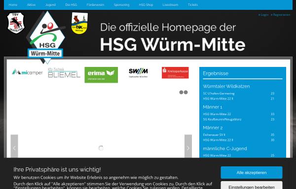 Vorschau von www.wuerm-mitte.de, Handball-Spiel-Gemeinschaft Würm-Mitte