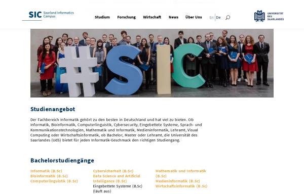 Vorschau von www.cs.uni-saarland.de, Informatik