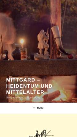 Vorschau der mobilen Webseite www.mittgard.de, Mittgard - Heidentum und Mittelalter