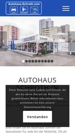 Vorschau der mobilen Webseite www.autohaus-schroth.com, Autohaus Schroth