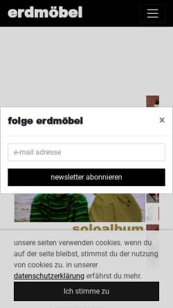 Vorschau der mobilen Webseite erdmoebel.de, Erdmöbel