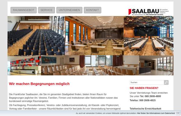 Vorschau von www.saalbau.com, Saalbau GmbH