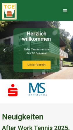 Vorschau der mobilen Webseite www.tc-eckental.de, TC Eckental e.V. 1973