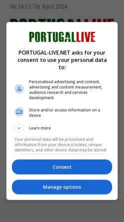 Vorschau der mobilen Webseite www.portugal-live.net, Portugal Live