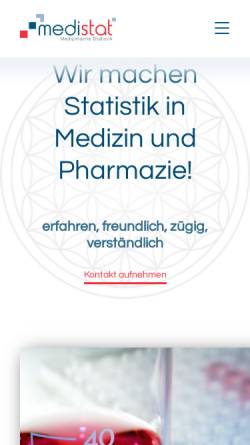 Vorschau der mobilen Webseite medistat.de, Medistat - Medizinische Statistik - Dipl.-Math. Ulrike Schulz