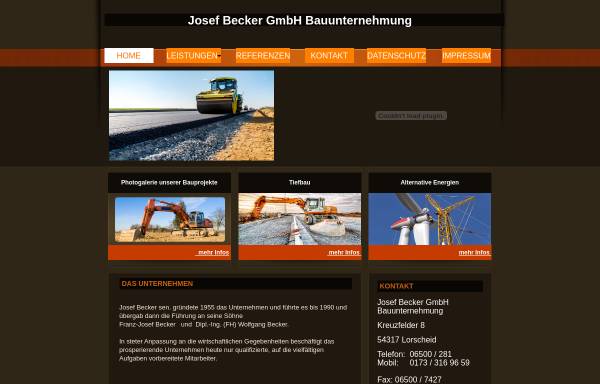 Vorschau von becker-bau-lorscheid.de, Becker Bauunternehmen