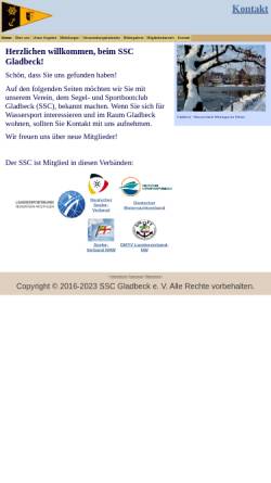 Vorschau der mobilen Webseite www.ssc-gladbeck.de, Segel- und Sportboot Club Gladbeck e. V.
