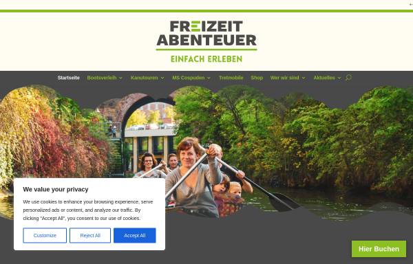 Vorschau von www.freizeit-abenteuer.com, Freizeit Abenteuer GbR