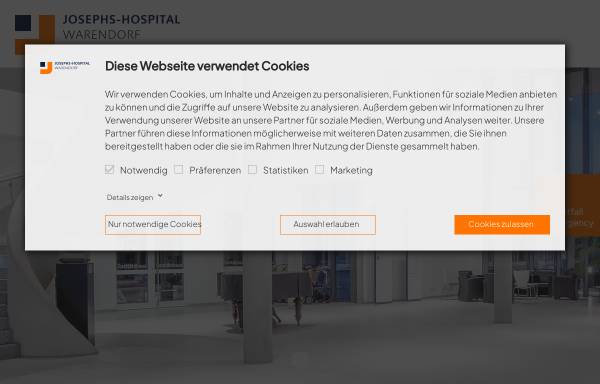 Vorschau von www.jhwaf.de, Josephs-Hospital Warendorf