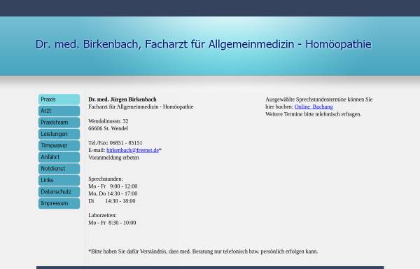 Vorschau von www.dr-birkenbach.de, Dr. med. Birkenbach