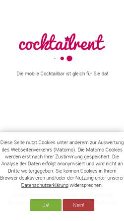 Vorschau der mobilen Webseite www.partyservice-cocktailrent.de, Mobile Cocktailbar Amigos del Sol
