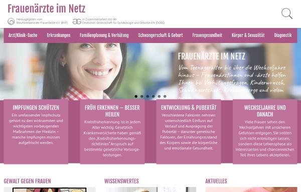 Vorschau von www.frauenaerzte-im-netz.de, Frauenärzte im Netz