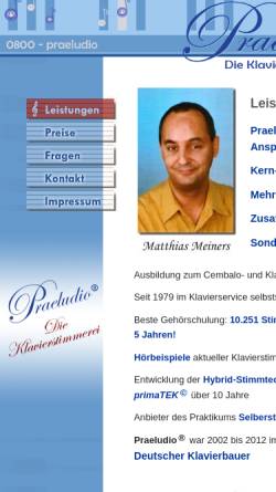 Vorschau der mobilen Webseite www.praeludio.de, Praeludio - Die Klavierstimmerei