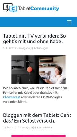 Vorschau der mobilen Webseite www.tablet-user.de, Slate-User.de - Tablet / Slate PC Forum Community