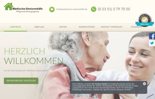 Vorschau von www.maerkische-seniorenhilfe.de, Märkische-Seniorenhilfe